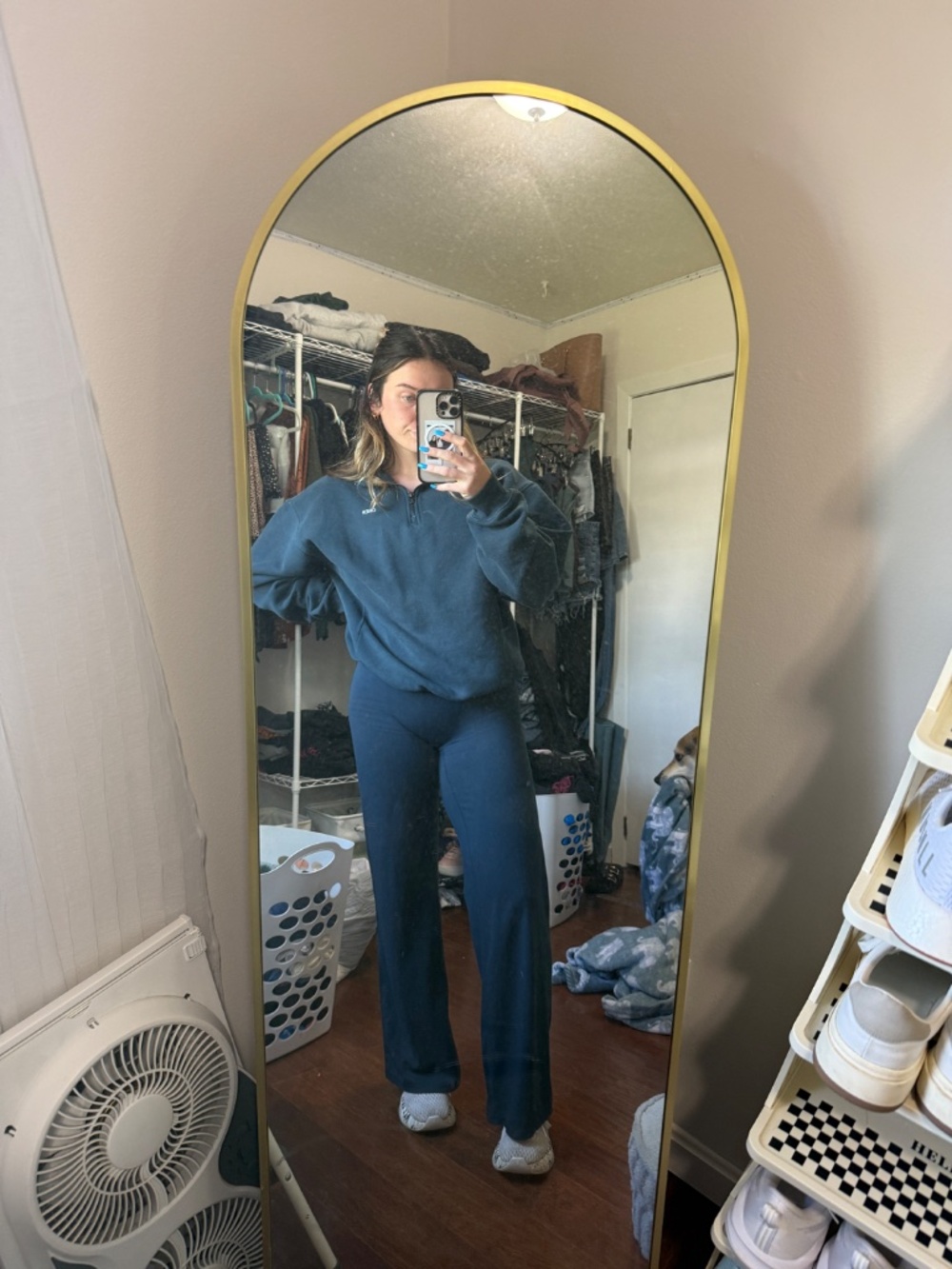 Foundations 1/4 Zip Sweatshirt | Oil Blue - S - Picture 3 of 3